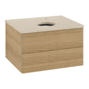 V&B Waschtischunterschrank mit Frontstruktur Antao 60x36x50cm, HL, WBP botti., hon. Oa