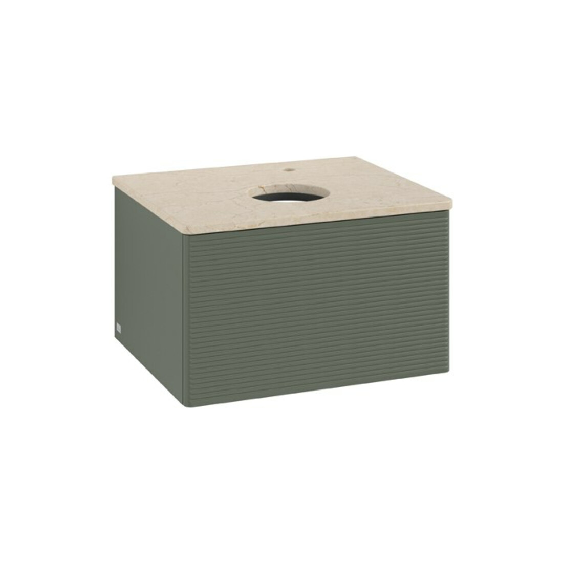 V&B Waschtischunterschrank mit Frontstruktur Antao 60x36x50cm, HL, WBP botti., le g. m Lac
