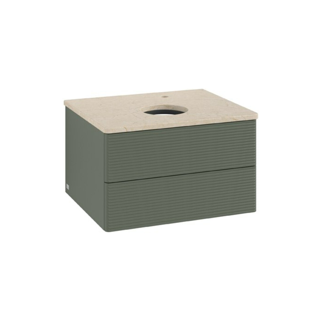 V&B Waschtischunterschrank mit Frontstruktur Antao 60x36x50cm, HL, WBP botti., le g. m Lac