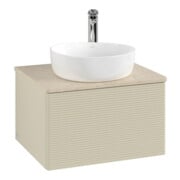 V&B Waschtischunterschrank mit Frontstruktur Antao 60x36x50cm, HL, WBP botti., si Gr m Lac