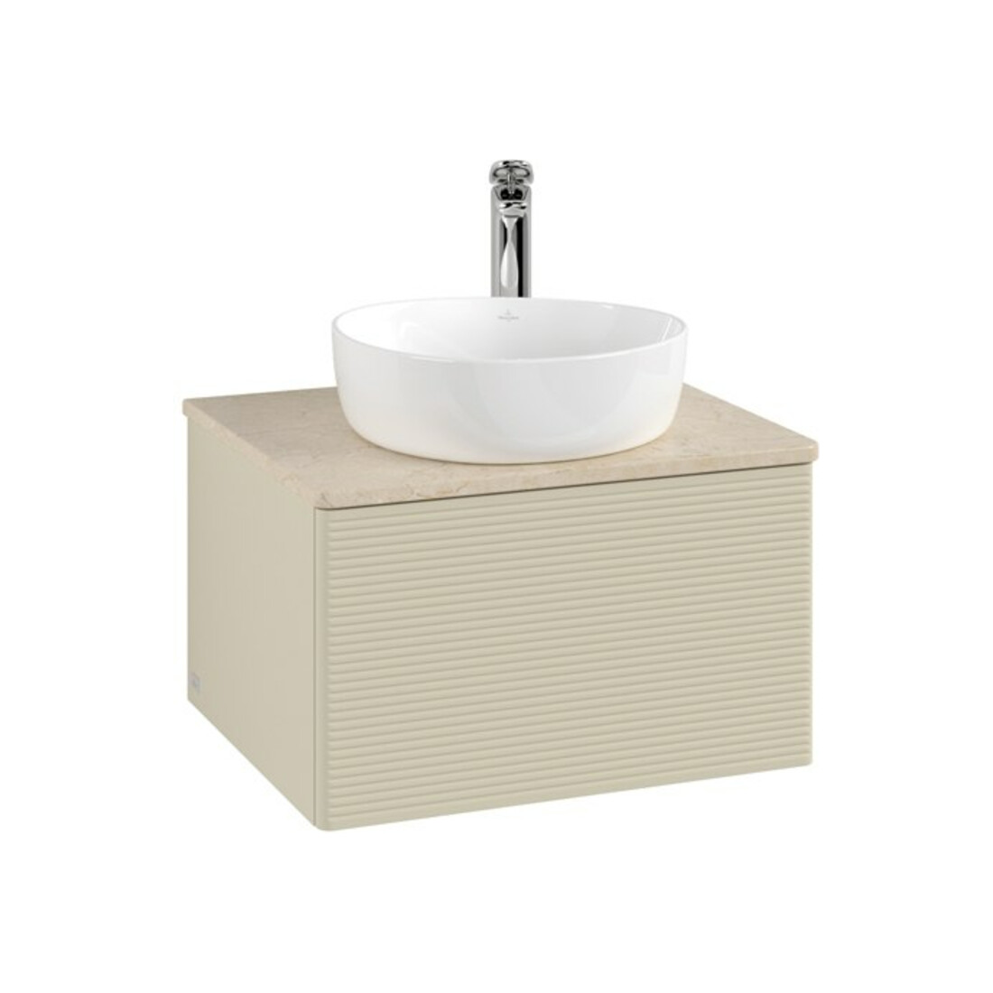 V&B Waschtischunterschrank mit Frontstruktur Antao 60x36x50cm, HL, WBP botti., si Gr m Lac