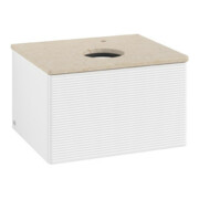 V&B Waschtischunterschrank mit Frontstruktur Antao 60x36x50cm, HL, WBP botti., wh. m Lac-3
