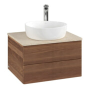 V&B Waschtischunterschrank mit Frontstruktur Antao 60x36x50cm, HL, WBP-farbe botti., w. wal