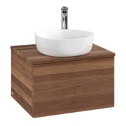 V&B Waschtischunterschrank mit Frontstruktur Antao 60x36x50cm, HL, WBP-farbe w. wal, w. wal-3