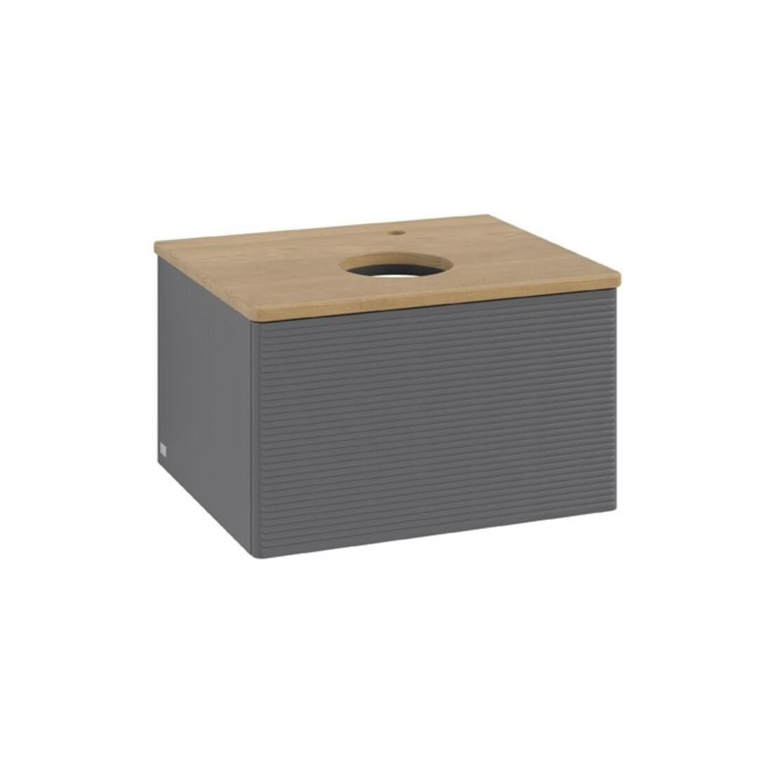 V&B Waschtischunterschrank mit Frontstruktur Antao 60x36x50cm, HL, WBP hon. Oa, A m Lac