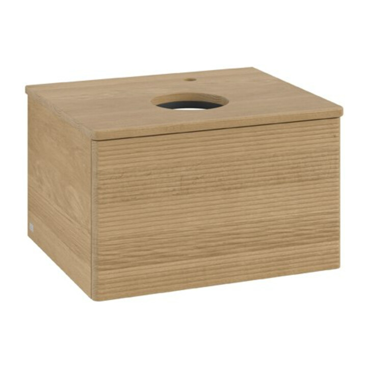 V&B Waschtischunterschrank mit Frontstruktur Antao 60x36x50cm, HL, WBP hon. Oa, hon. Oa