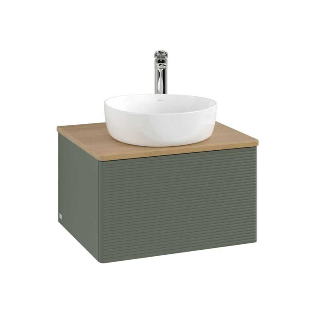 V&B Waschtischunterschrank mit Frontstruktur Antao 60x36x50cm, HL, WBP hon. Oa, le g. m Lac