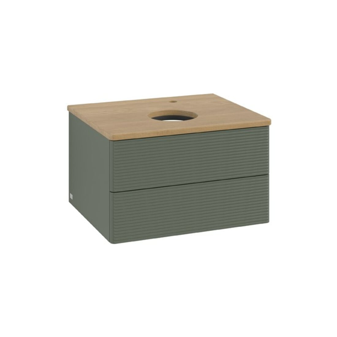 V&B Waschtischunterschrank mit Frontstruktur Antao 60x36x50cm, HL, WBP hon. Oa, le g. m Lac