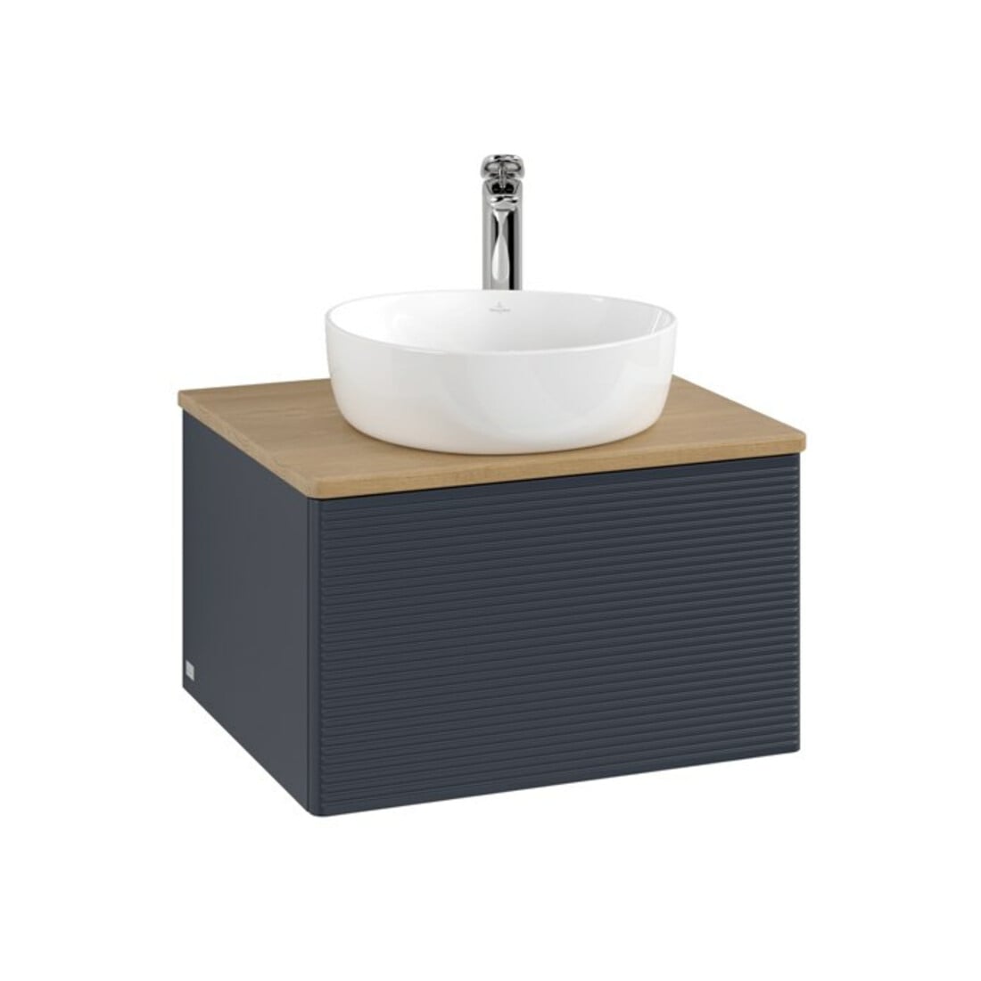 V&B Waschtischunterschrank mit Frontstruktur Antao 60x36x50cm, HL, WBP hon. Oa, md b m Lac