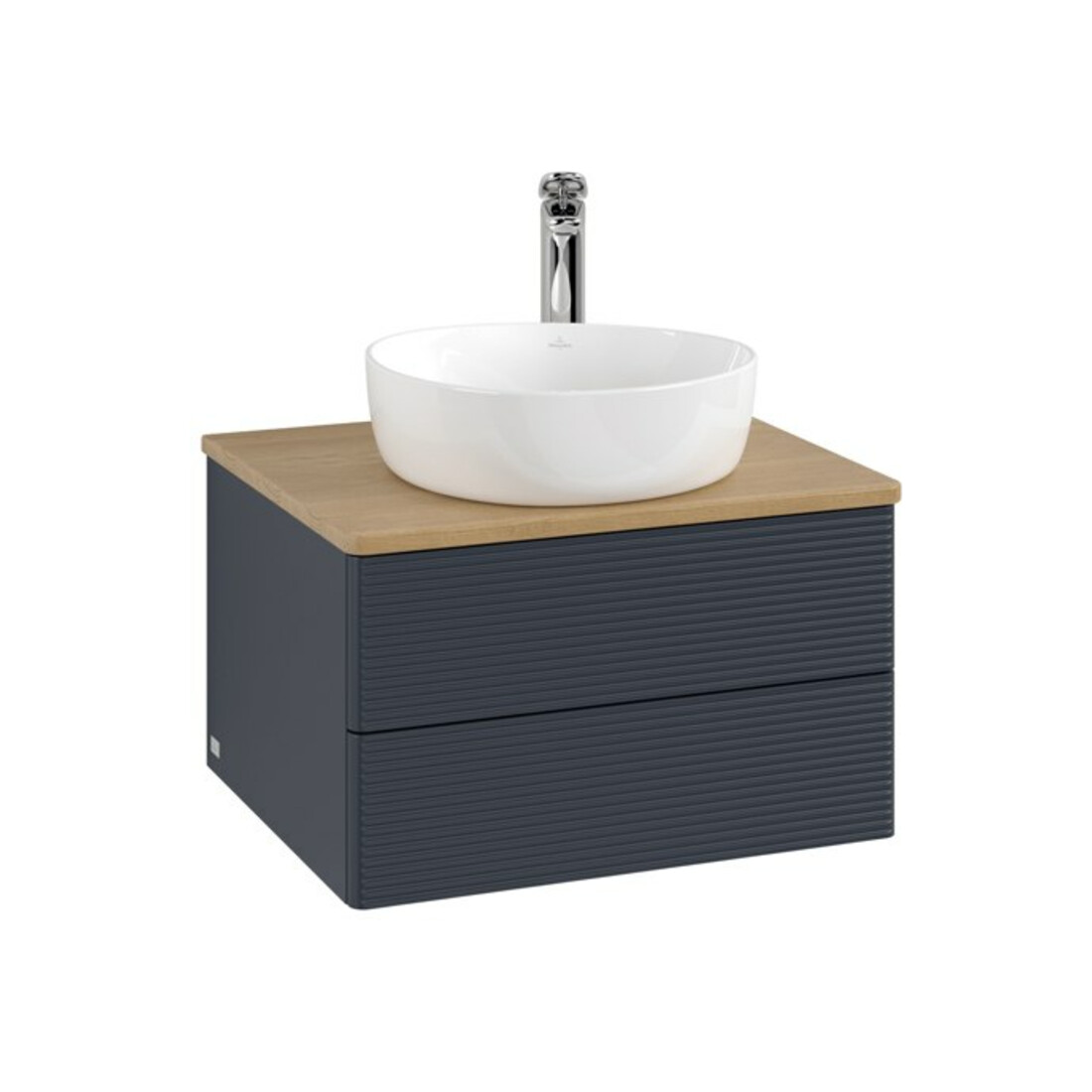 V&B Waschtischunterschrank mit Frontstruktur Antao 60x36x50cm, HL, WBP hon. Oa, md b m Lac