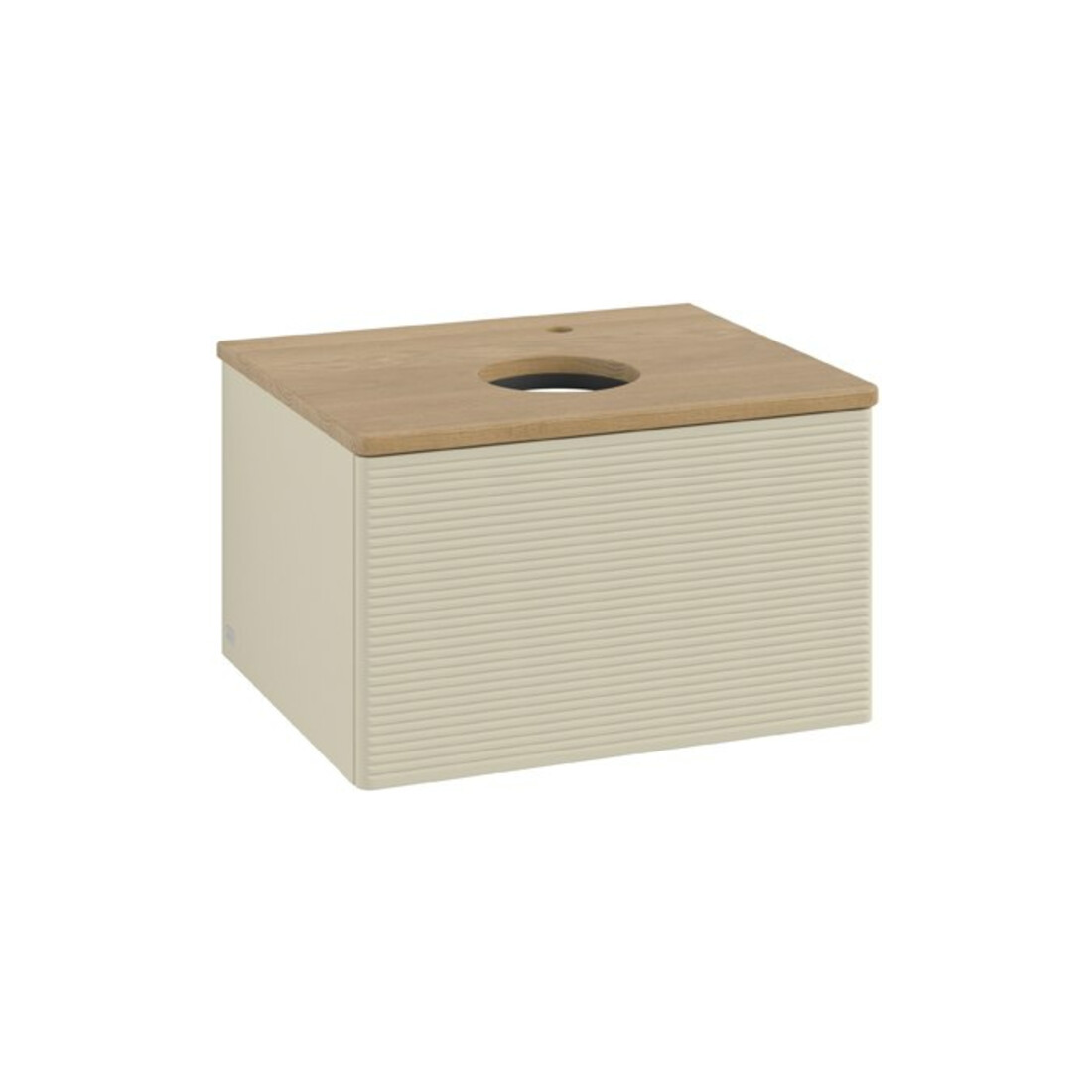 V&B Waschtischunterschrank mit Frontstruktur Antao 60x36x50cm, HL, WBP hon. Oa, si Gr m Lac