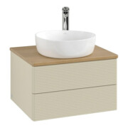 V&B Waschtischunterschrank mit Frontstruktur Antao 60x36x50cm, HL, WBP hon. Oa, si Gr m Lac