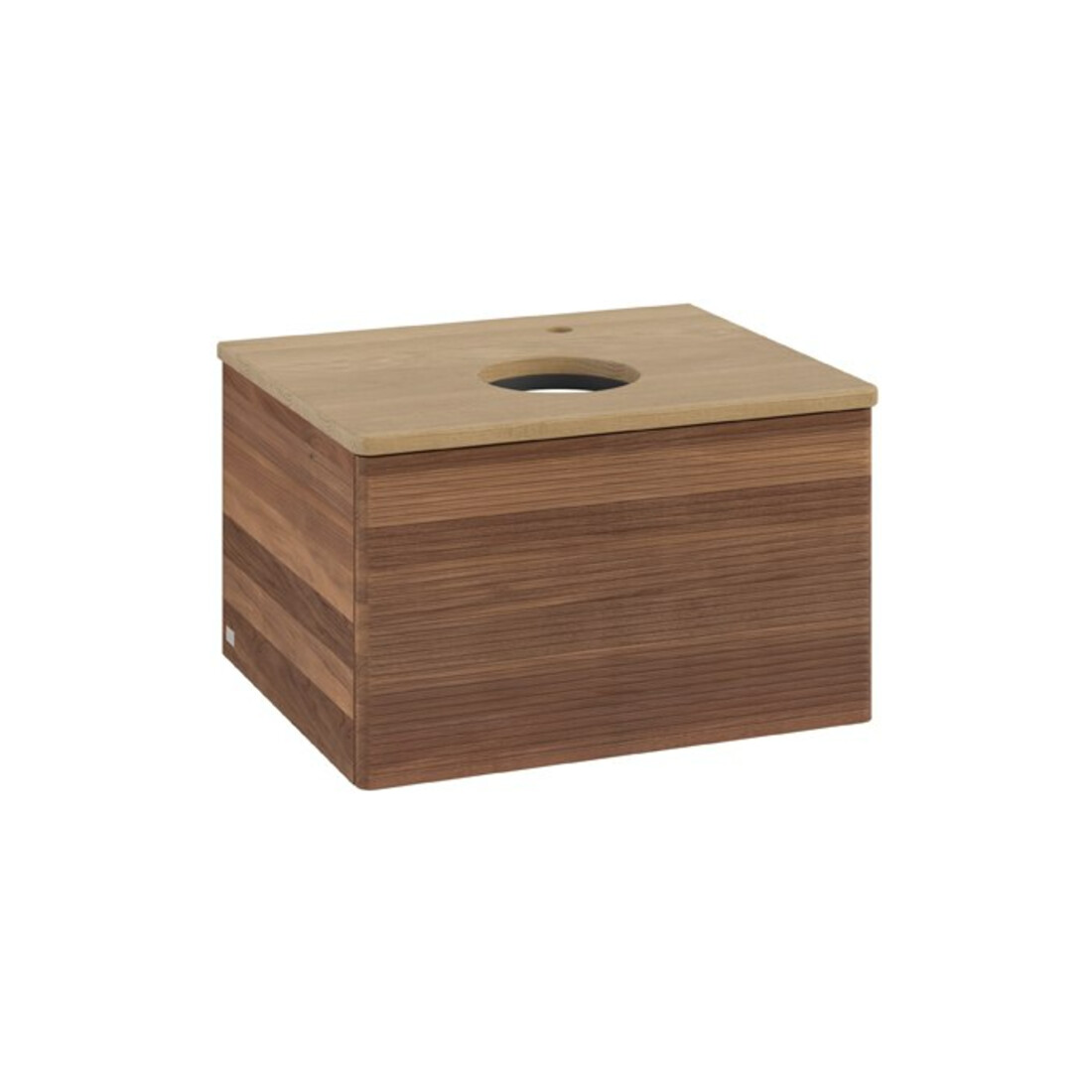 V&B Waschtischunterschrank mit Frontstruktur Antao 60x36x50cm, HL, WBP hon. Oa, w. wal