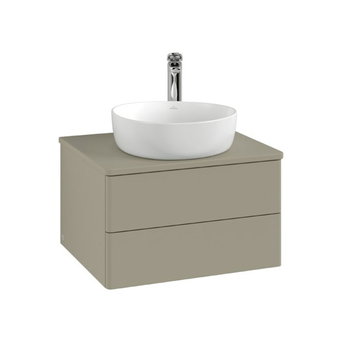 V&B Waschtischunterschrank mit Frontstruktur Antao 60x36x50cm, HL, WBP Lac, si Gr m Lac
