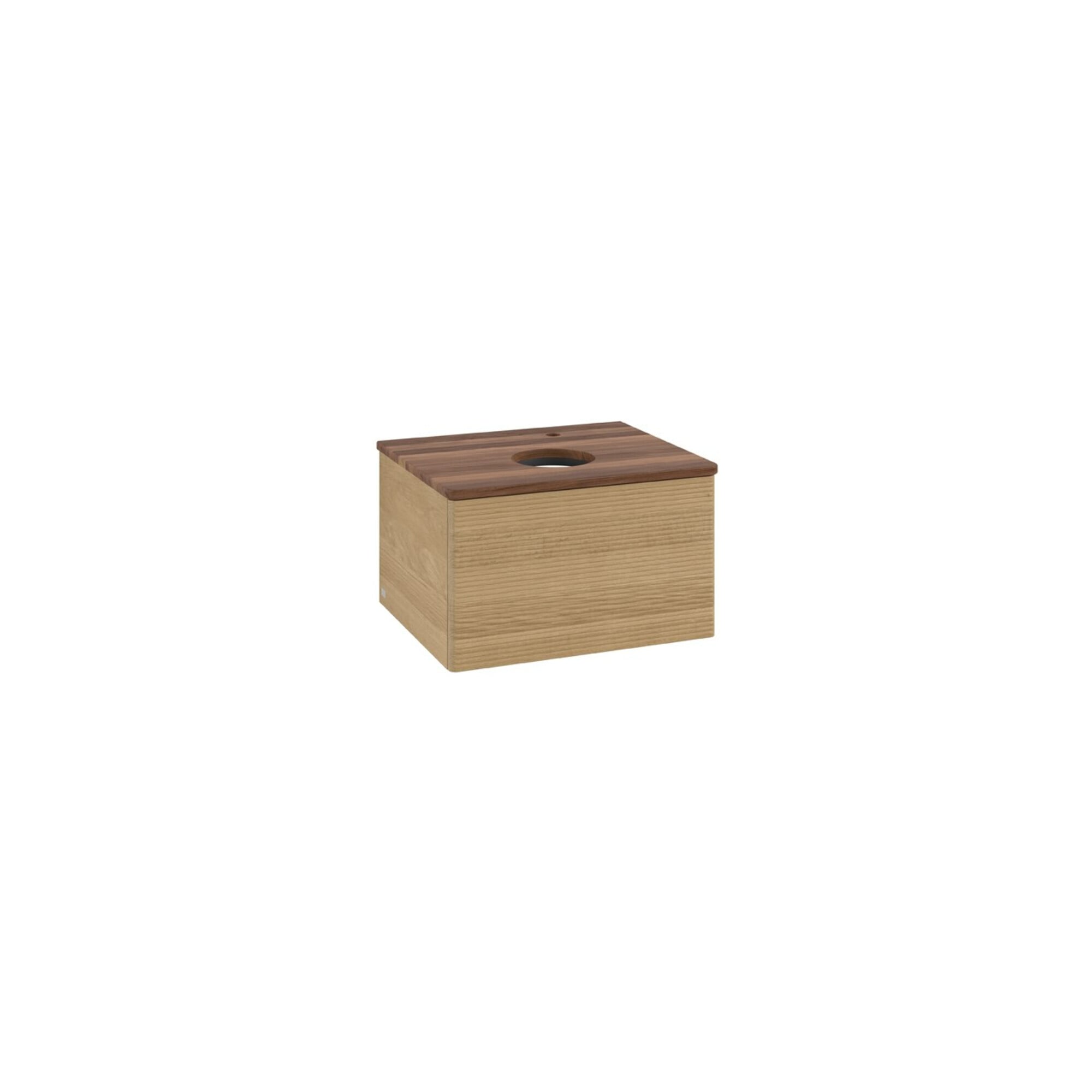 V&B Waschtischunterschrank mit Frontstruktur Antao 60x36x50cm, HL, WBP w. wal, hon. Oa ; Villeroy & Boch