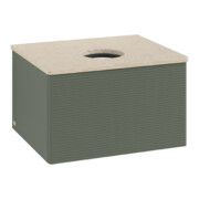 V&B Waschtischunterschrank mit Frontstruktur Antao 60x36x50cm, WBP botti., lea gre. m Lac