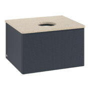 V&B Waschtischunterschrank mit Frontstruktur Antao 60x36x50cm, WBP botti., md bl. m Lac