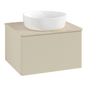 V&B Waschtischunterschrank mit Frontstruktur Antao 60x36x50cm, WBP botti., si Gr m Lac