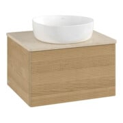 V&B Waschtischunterschrank mit Frontstruktur Antao 60x36x50cm, WBP-farbe botti., honey oak-3