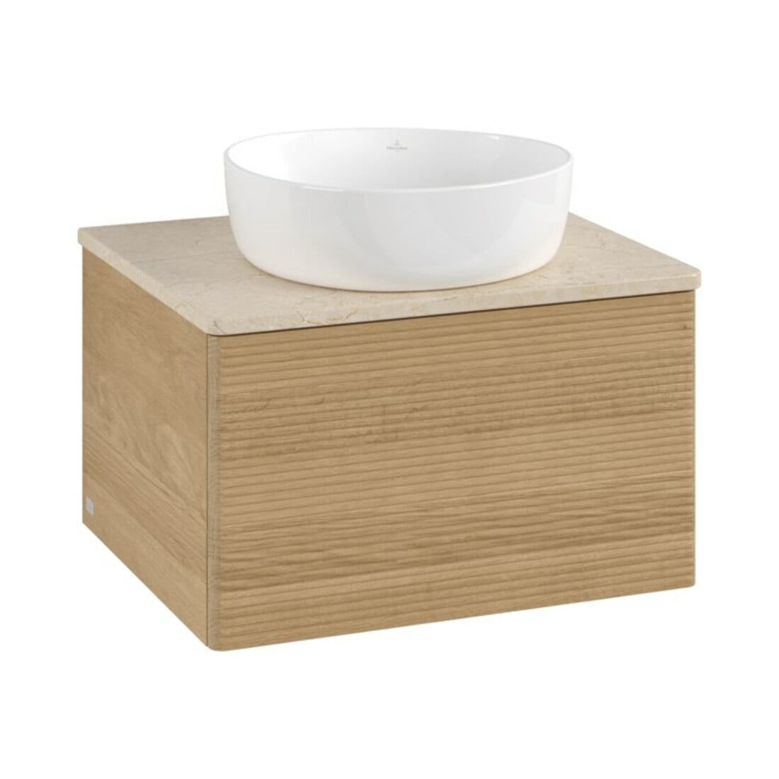 V&B Waschtischunterschrank mit Frontstruktur Antao 60x36x50cm, WBP-farbe botti., honey oak