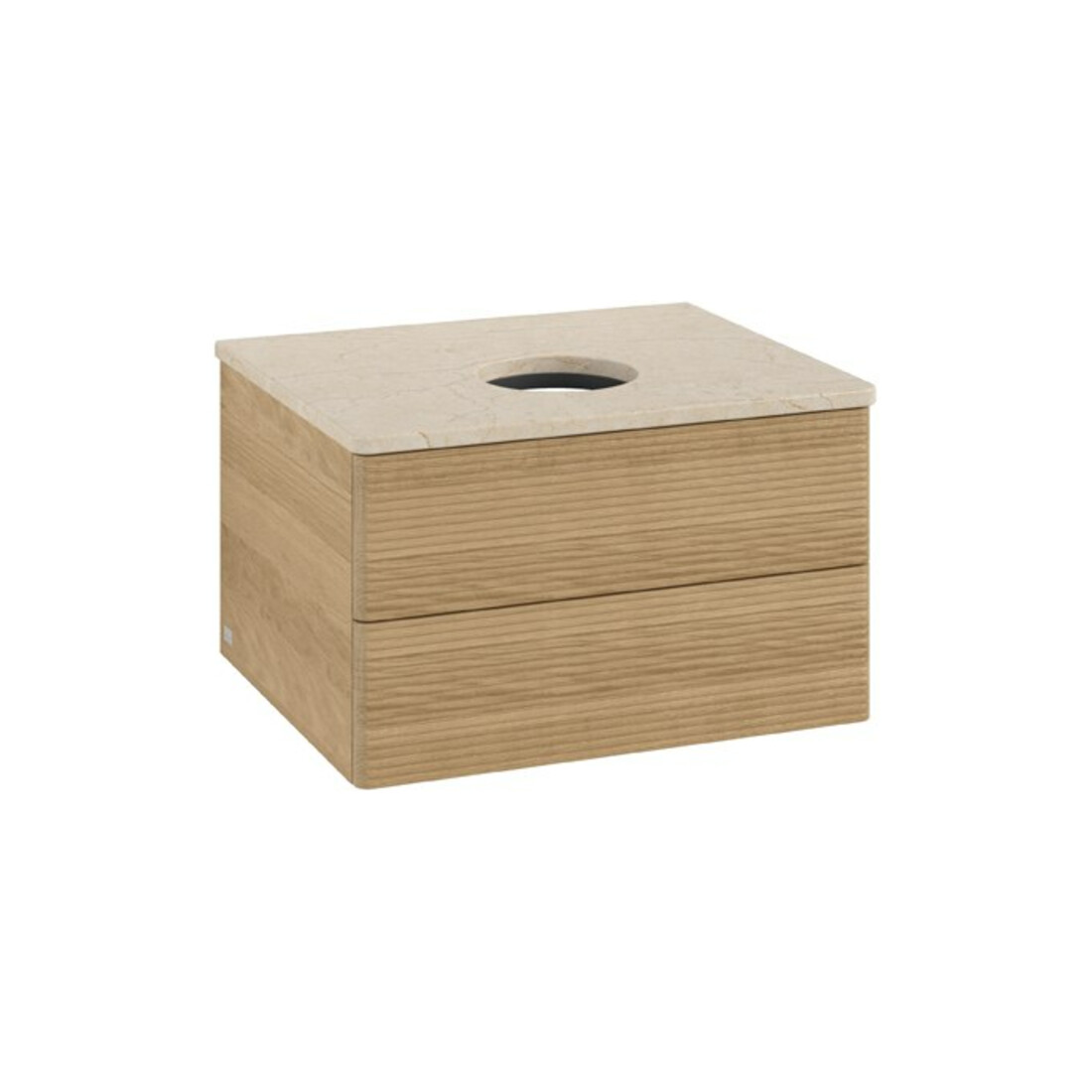 V&B Waschtischunterschrank mit Frontstruktur Antao 60x36x50cm, WBP-farbe botti., honey oak