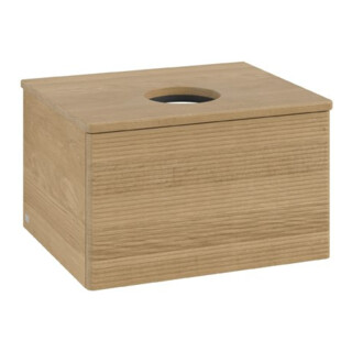 V&B Waschtischunterschrank mit Frontstruktur Antao 60x36x50cm, WBP-farbe hon. Oa, honey oak