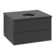 V&B Waschtischunterschrank mit Frontstruktur Antao 60x36x50cm, WBP-farbe Lac, bla m lacquer-1