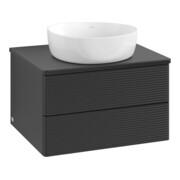 V&B Waschtischunterschrank mit Frontstruktur Antao 60x36x50cm, WBP-farbe Lac, bla m lacquer-4