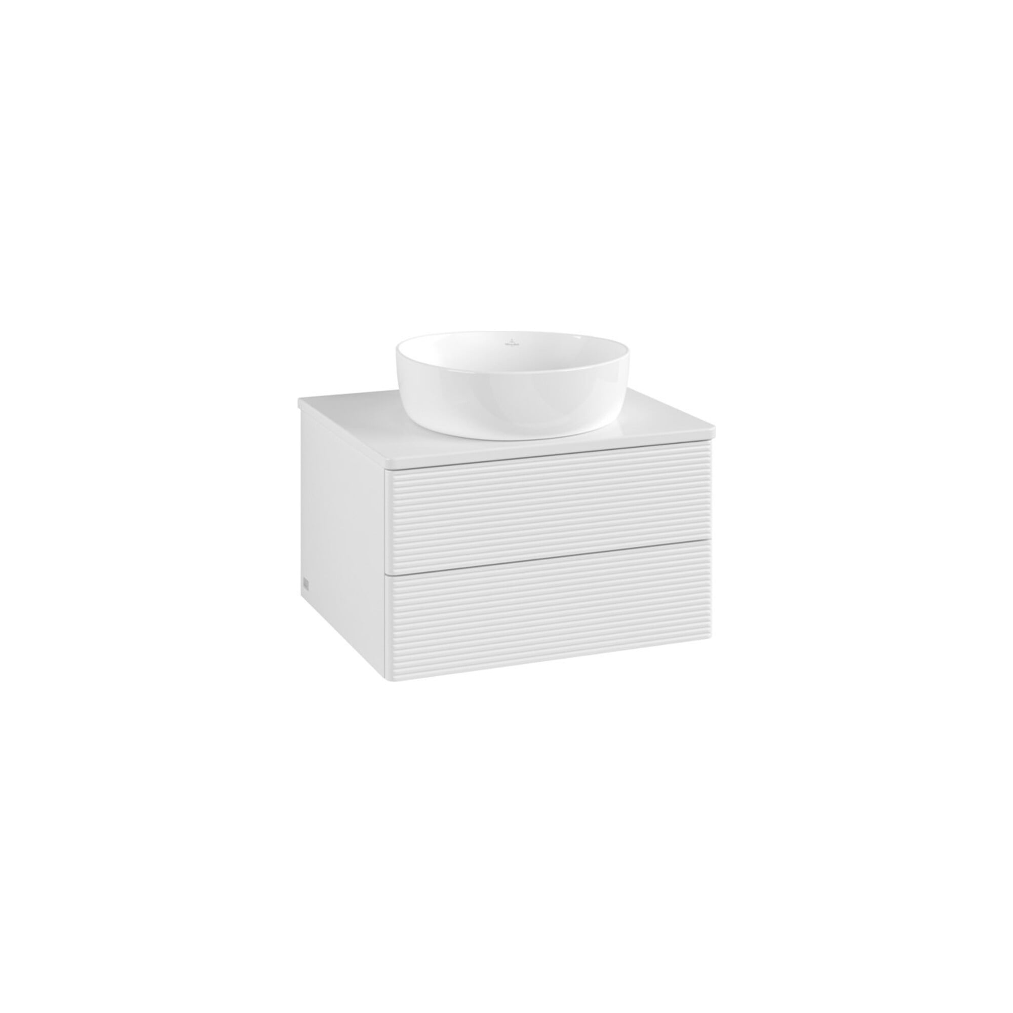 V&B Waschtischunterschrank mit Frontstruktur Antao 60x36x50cm, WBP-farbe Lac, glo wh. Lac ; Villeroy & Boch