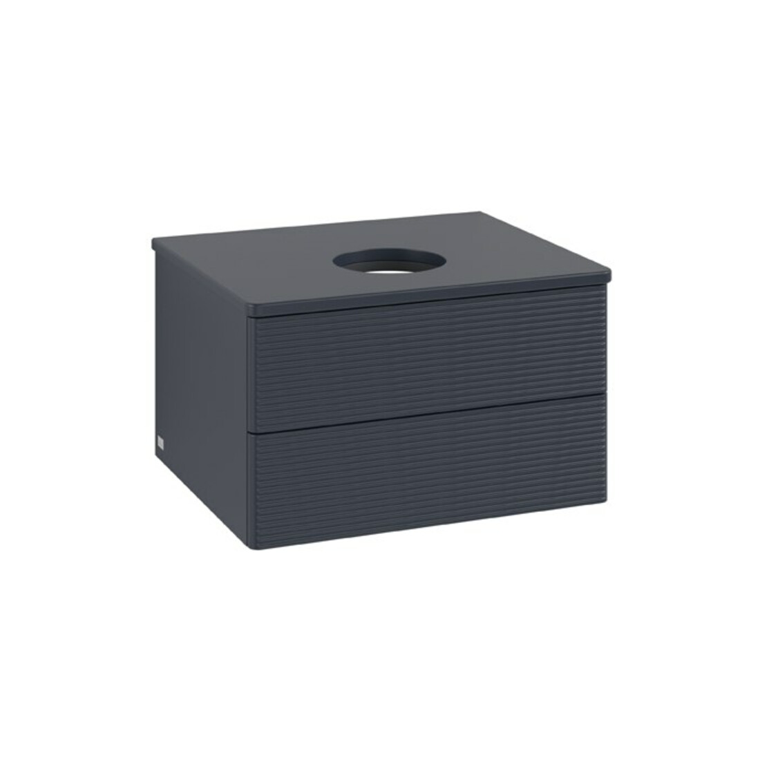 V&B Waschtischunterschrank mit Frontstruktur Antao 60x36x50cm, WBP-farbe Lac, md bl. m Lac