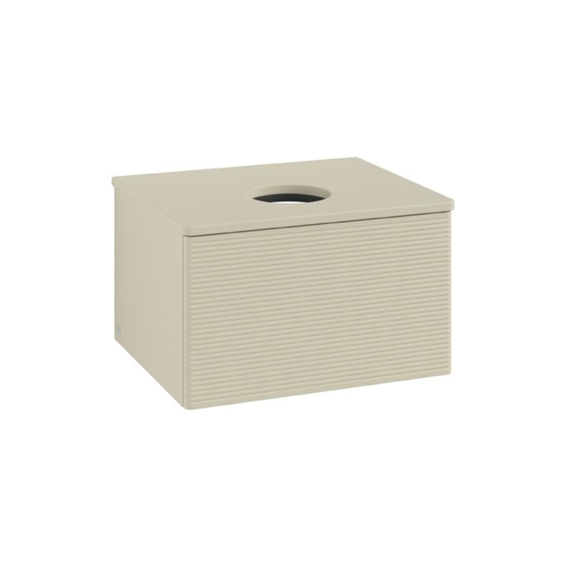 V&B Waschtischunterschrank mit Frontstruktur Antao 60x36x50cm, WBP-farbe Lac, si Gr m Lac