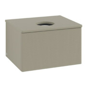 V&B Waschtischunterschrank mit Frontstruktur Antao 60x36x50cm, WBP-farbe Lac, st. Gr m Lac