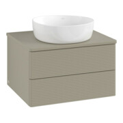 V&B Waschtischunterschrank mit Frontstruktur Antao 60x36x50cm, WBP-farbe Lac, st. Gr m Lac