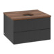 V&B Waschtischunterschrank mit Frontstruktur Antao 60x36x50cm, WBP-farbe w. wal, bla m Lac-4