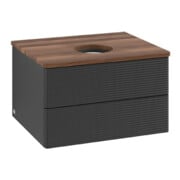 V&B Waschtischunterschrank mit Frontstruktur Antao 60x36x50cm, WBP-farbe w. wal, bla m Lac-4