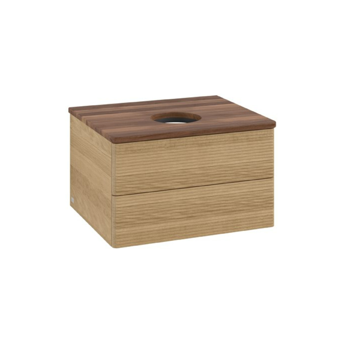 V&B Waschtischunterschrank mit Frontstruktur Antao 60x36x50cm, WBP-farbe w. wal, honey oak