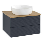 V&B Waschtischunterschrank mit Frontstruktur Antao 60x36x50cm, WBP hon. Oa, md bl. m Lac