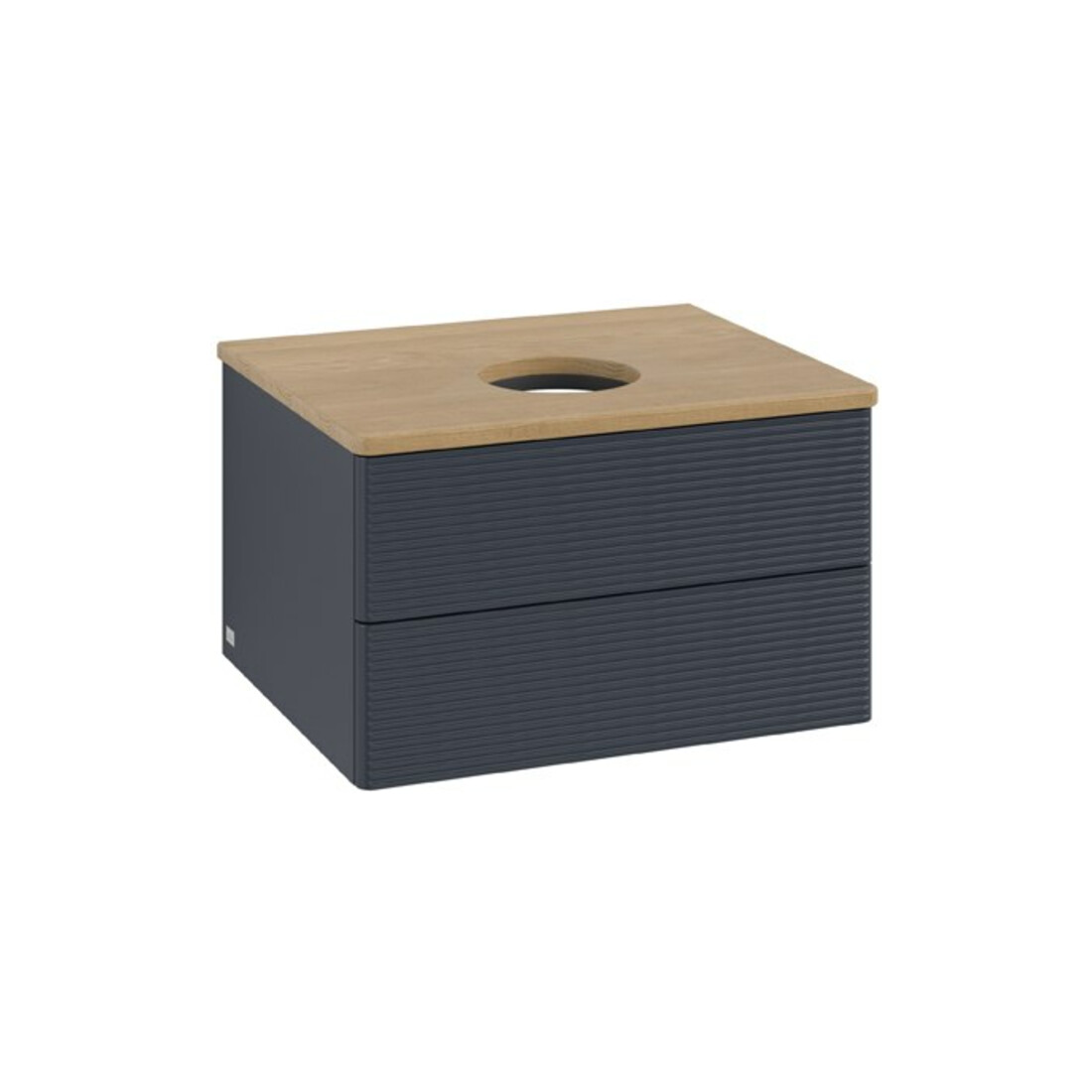 V&B Waschtischunterschrank mit Frontstruktur Antao 60x36x50cm, WBP hon. Oa, md bl. m Lac