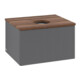 V&B Waschtischunterschrank mit Frontstruktur Antao 60x36x50cm, WBP w. wal, Anthrac. m Lac-1
