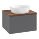 V&B Waschtischunterschrank mit Frontstruktur Antao 60x36x50cm, WBP w. wal, Anthrac. m Lac-3