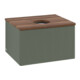 V&B Waschtischunterschrank mit Frontstruktur Antao 60x36x50cm, WBP w. wal, lea gre. m Lac-1