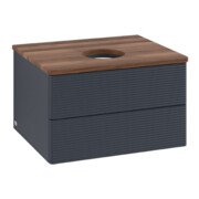 V&B Waschtischunterschrank mit Frontstruktur Antao 60x36x50cm, WBP w. wal, md bl. m Lac