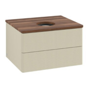 V&B Waschtischunterschrank mit Frontstruktur Antao 60x36x50cm, WBP w. wal, si Gr m Lac