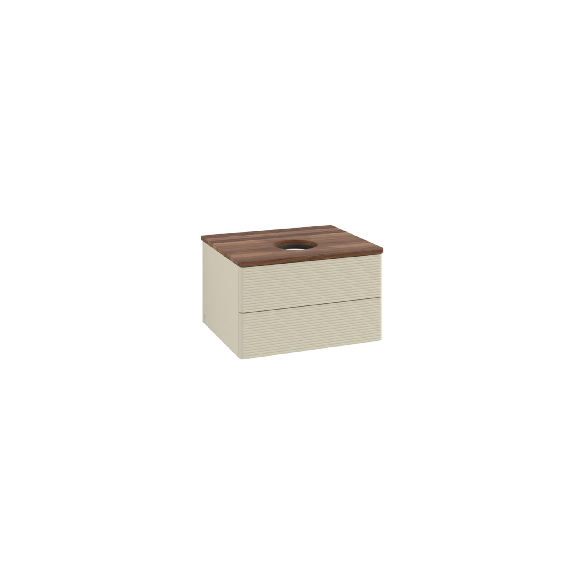 V&B Waschtischunterschrank mit Frontstruktur Antao 60x36x50cm, WBP w. wal, si Gr m Lac ; Villeroy & Boch