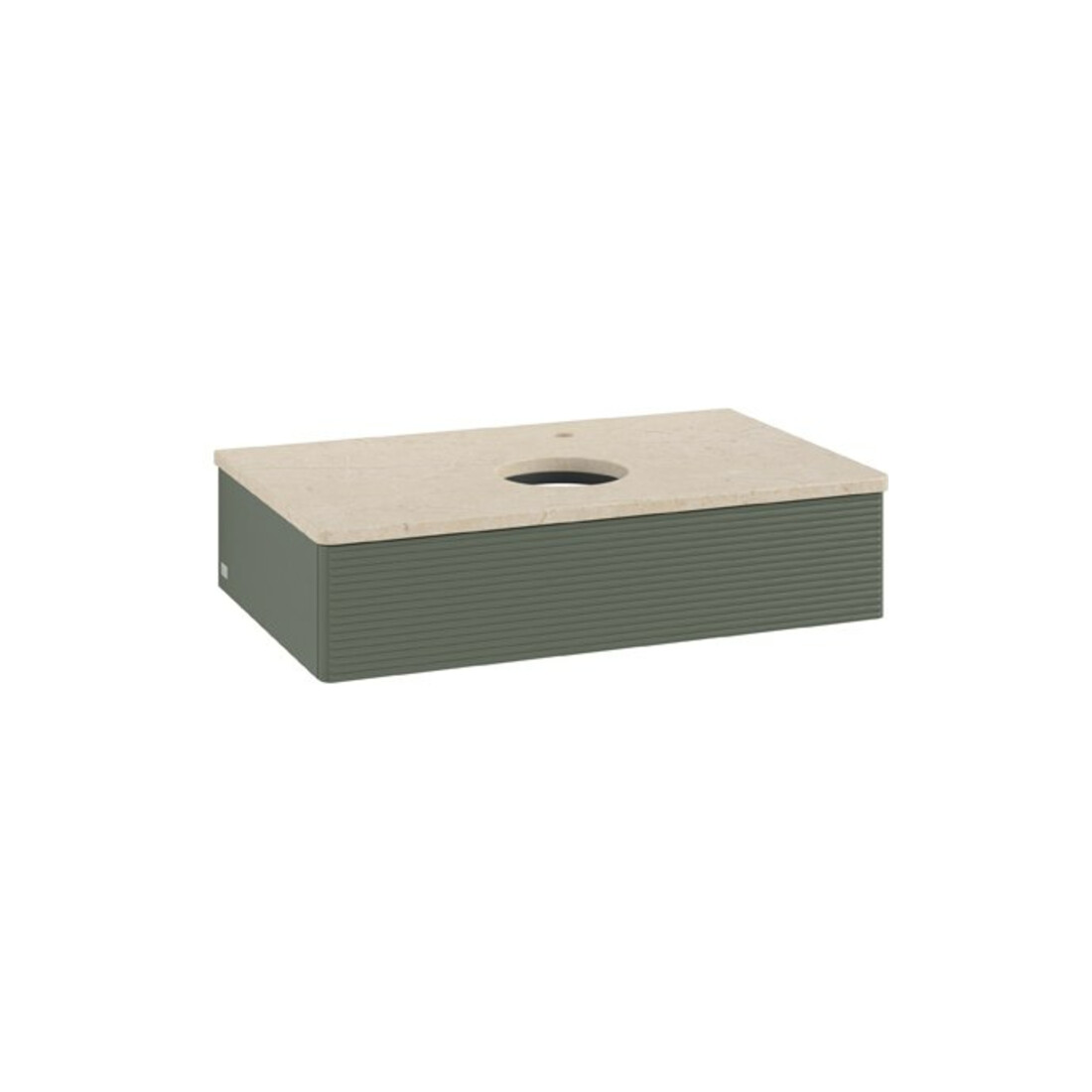 V&B Waschtischunterschrank mit Frontstruktur Antao 80x19x50cm, HL, WBP botti., le g. m Lac