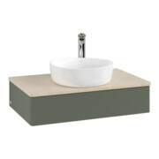 V&B Waschtischunterschrank mit Frontstruktur Antao 80x19x50cm, HL, WBP botti., le g. m Lac-3