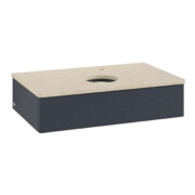 V&B Waschtischunterschrank mit Frontstruktur Antao 80x19x50cm, HL, WBP botti., md bl. m Lac