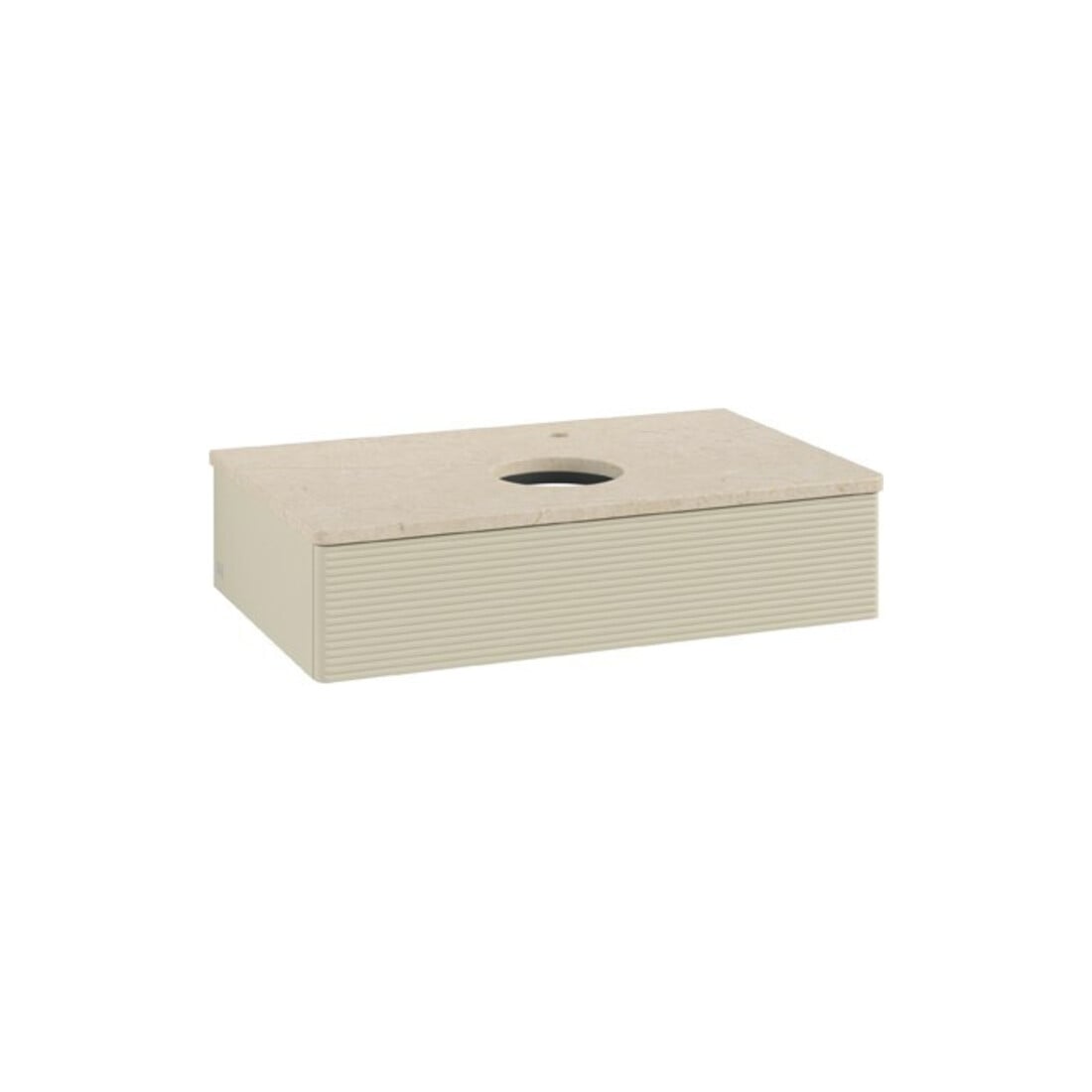 V&B Waschtischunterschrank mit Frontstruktur Antao 80x19x50cm, HL, WBP botti., si Gr m Lac