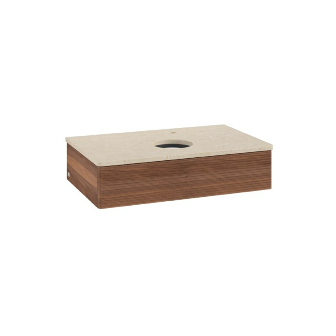 V&B Waschtischunterschrank mit Frontstruktur Antao 80x19x50cm, HL, WBP-farbe botti., w. wal