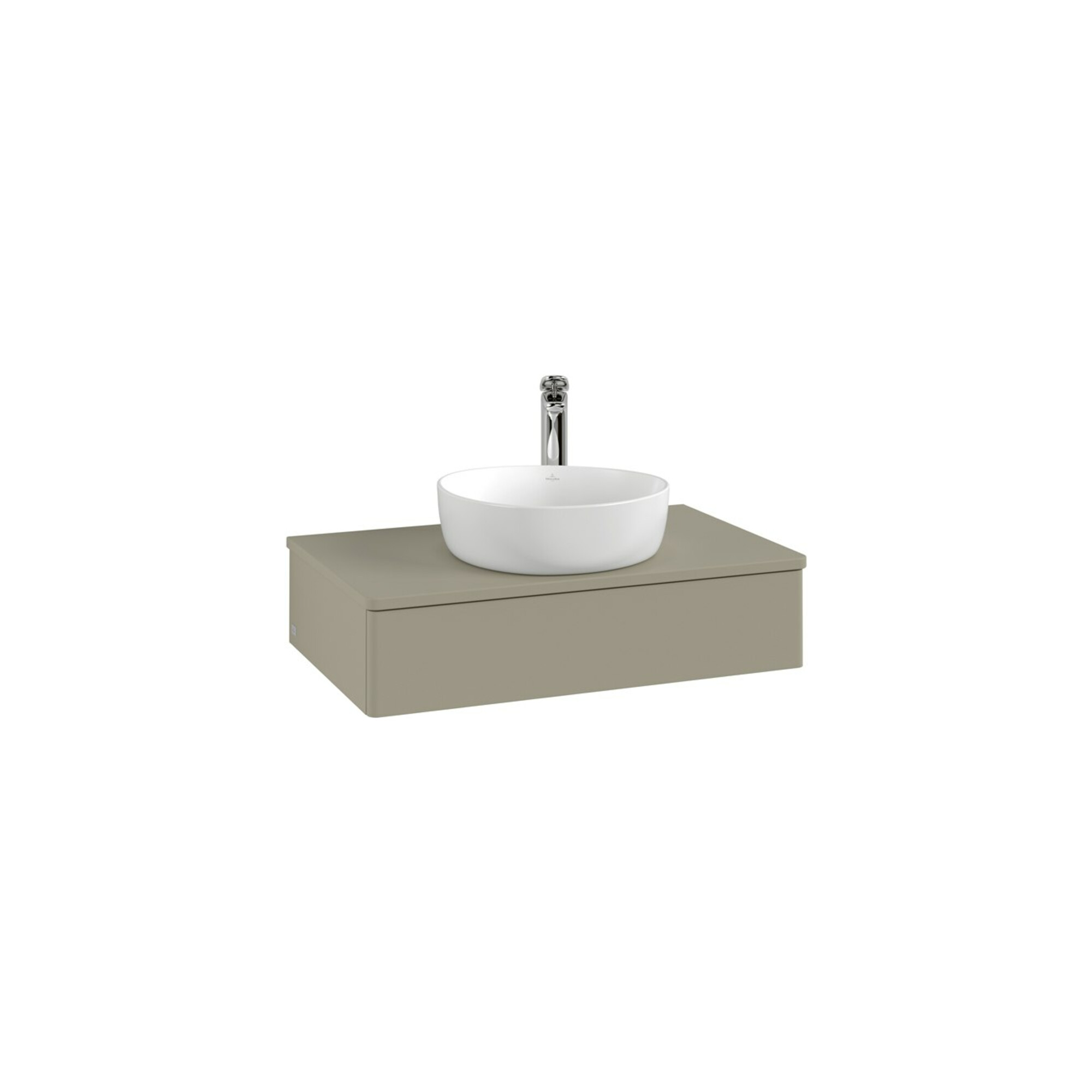 V&B Waschtischunterschrank mit Frontstruktur Antao 80x19x50cm, HL, WBP-farbe Lac, bla m Lac ; Villeroy & Boch